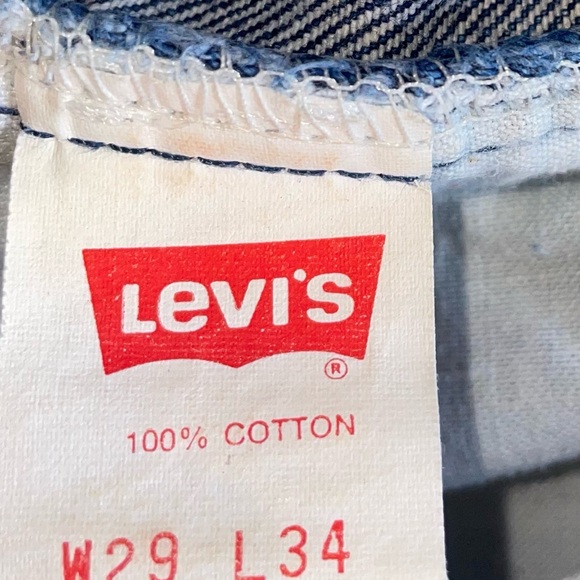 Levis 505 Orange Tab Vintage 90s Regular Fit Straight Leg Medium Wash Mens 29X34 - Picture 7 of 7